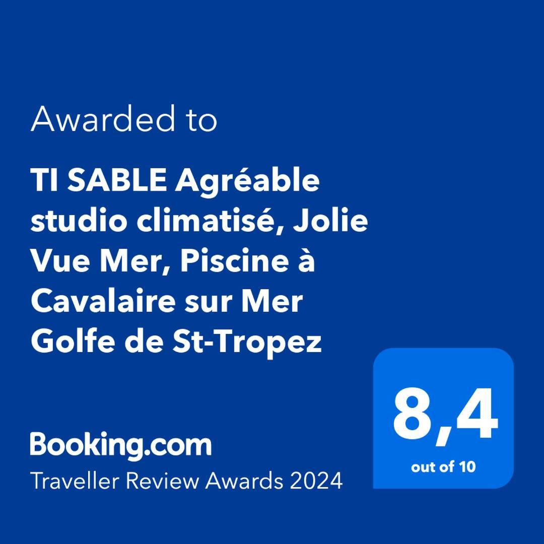 TI SABLE Agréable studio cabine climatisé, Jolie Vue Mer, Piscine à Cavalaire sur Mer Exterior foto